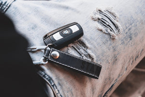 Multi-Tool Carabiner Leather Keychain